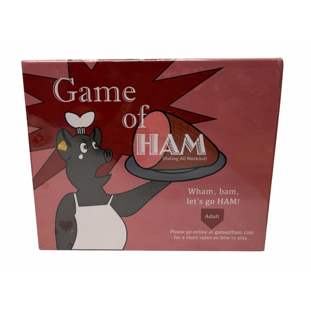 Game of HAM Hating All Mankind Card Game Party Fun OPEN BOX, NEW, SEALED CONTENT